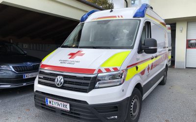 Neuer Rettungswagen an der Rotkreuz-Ortsstelle Birkfeld