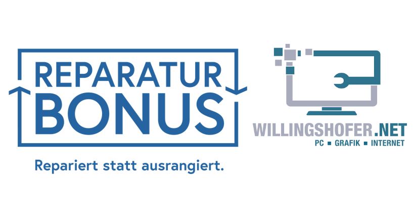 Willingshofer.net ist Partnerbetrieb für den Reparaturbonus